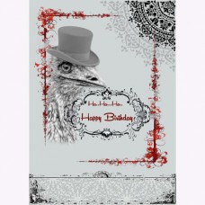  GREETING CARD Gentleman Emu